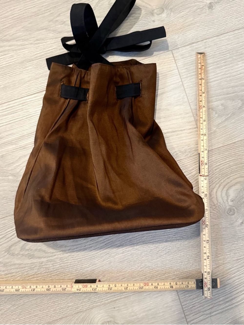 Everyday Brown Drawstring Shoulder Bag - Picture 7 of 9